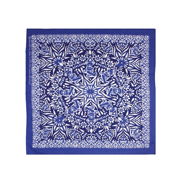 Sunshine Joy Grateful Dead Dancing Bear Mandala Bandana, Azul /