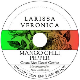 Mango Chili Pepper Costa Rica Decaf Coffee (Single Serve K-Cup Pods) (Gourmet, Naturally Flavored, Whole Coffee Beans) (12 pods, ZIN: 578448) - 3 Pack
