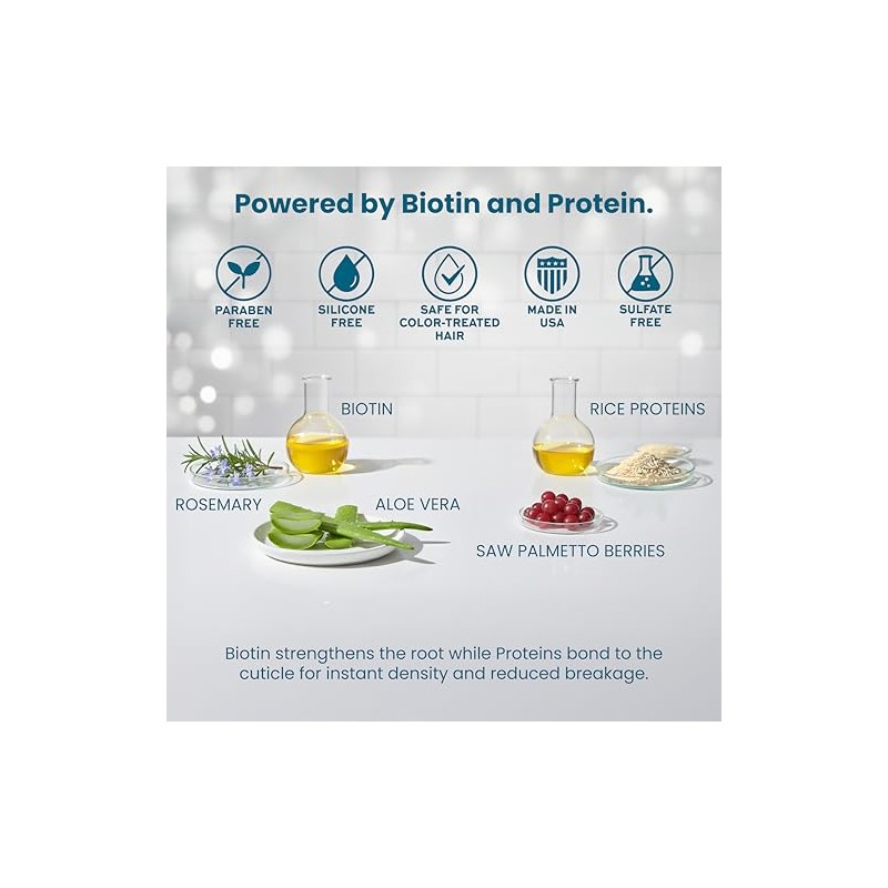 Paisle Botanics - Shampoo con Biotina, Romero y Aloe Vera,