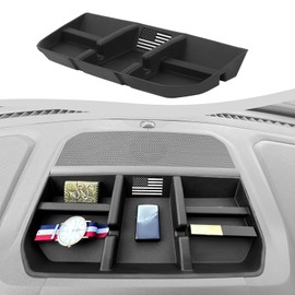 SQQP Dashboard Storage Tray Compatible with Ford F150 F-150 2021-2025, Center Console Storage Organizer Interior Accessories(Flag)