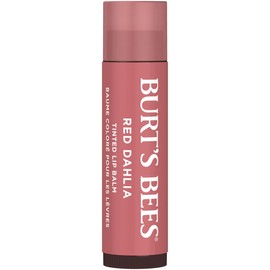 Burt's Bees Lip Tint Balm Stocking Stuffers Gifts, Long Lasting 2 in 1 Duo Tinted Balm Formula, Color Infused with Hydrating Shea Butter for a Natural Looking Buildable Finish, Red Dahlia (2-Pack)