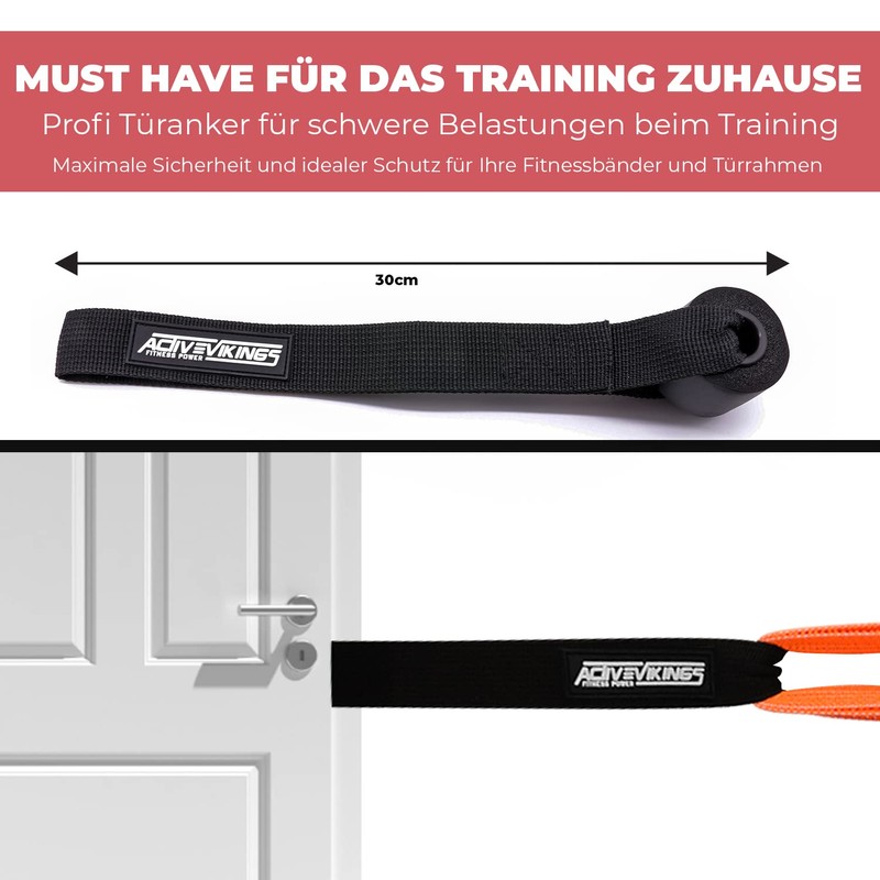 ActiveVikings® Door Anchor - Ideal Door Attachment for Fitness Bands,