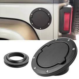 MuHize Fuel Filler Door Locking Gas Tank Cap Cover for Jeep Wrangler