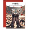 18 Year Anniversary Card - Otterly in Love - Eighteenth