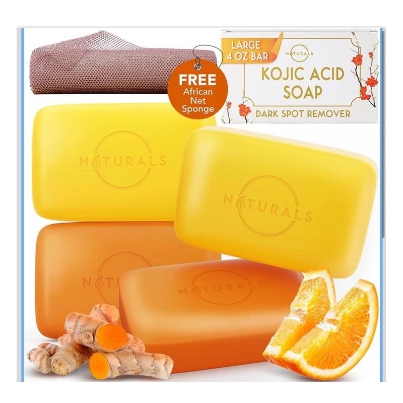 O Naturals Kojic Acid Soap, Turmeric & Orange + Exfoliating