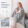 Fuzzy Fleece Heated Blanket Electric Throw, 50x60 Inches Soft Fluffy