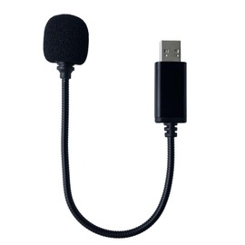 SPTSSWET Mini USB Microphone Compatible with Laptop Desktop Computer PC and Mac with Gooseneck & Universal USB Sound Card Plug and Play Remote Work Online Class Detachable Noise Cancelling Mic,Black