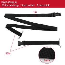 Hugexpen 53" Tv Safety Straps, RV TV Straps Hook and D Ring for Camper Traveling, Replacement for RecPro RV Furniture Tie-Down Strap (2 PCS)