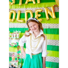 MOLOCH - Diadema para el día de San Patricio para mujer, diadema de hojas con abalorio, color verde cristalino, trébol de la suerte, traje irlandés para el día de San Patricio, accesorios para el