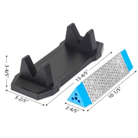 DMD Diamond Whetstone Knife Sharpener, 3-Sided Grit Coarse 150 | Medium 325 | Extra Fine 1200, Multi-Use Diamond Plate Honing Stone, Professional Sharpening Tool for Kitchen, Outdoor & Workshop