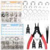 ZHUBANG 800Pcs C-clip External Retaining Rings Snap Rings Assortment Kit