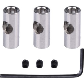 CAVLA Set of 3 Steel 3.175mm (1/8 inch) to 5mm Pinion Reducer Sleeve Adapter Shaft Motor Axle Change Over for Converting RC Motor 3650 550 540 Pinion Gears Metal Shaft Adapter Motor Axle Sleeve