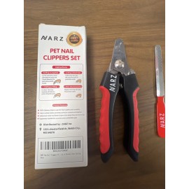 NARZ Pet Nail Clippers Set Dog Cat Grooming Tool Safety Guard Ergonomic Design