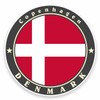 2 x 10cm Copenhagen Denmark Flag Vinyl Sticker Laptop Car