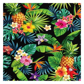 Hawaiian Tropical Flower Cloth Napkins Set of 6 Polyester Dinner Napkins Washable Perfect for Wedding Party Restaurant Home Decor 20 x 20 Inches