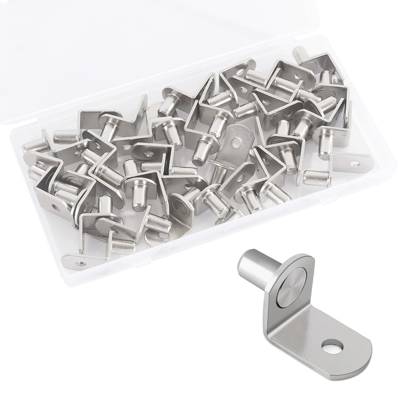 1/4 Inch Shelf Pegs,40Pcs Bracket Support Pins L-Shaped Holders for