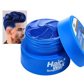 Blue Hair Dye, Temporary Hair Colour, 2.8 Ounces, Blue Hair Wax Styling Hair Tone Wax for Men Women, Instant Hair Cream Mud Natural Hairstyle Pomade, Hair Dye Hair Wake for Party & Cosplay