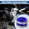 X AUTOHAUX 45mm ID Blue Carburetor Adapter Intake Pipe Boot