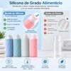 Juego de 4 Botellas de Silicona para Viaje, 90 ml,