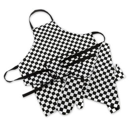 Mad About Cooking - 3 Piece Chef Set - Black and White Check