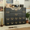 14 Drawers Apothecary Drawers Card Catalog Cabinet,Wooden Storage Box with