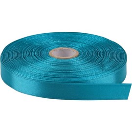 Hoisre 1/2 Inch x 50 Yards Polyester Ribbon - Teal | Single-Faced Craft Ribbon for Bows, Gift Packaging, Scrapbooking