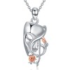 Midari Phantom of the Opera Sterling Silver Music Note Necklace,