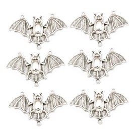 10pcs Antique Silver Plated Bat Charms Pendants for DIY Bracelets Necklace, Jewelry Findings Making Accessaries(Z71)