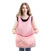 KYSUN Portable Aprons,laundry Apron with Pouch, Sleeveless Laundry Apron With large Pocket, Portable Organizer（Pink）