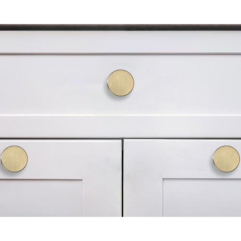khtumeware 10 Pack Champagne Bronze Cabinet Knobs - 1-1/5 Inch