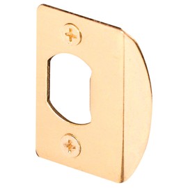 Prime-Line E 2307 Brass Standard Door Lock Residential Strike Plate (Single Pack)
