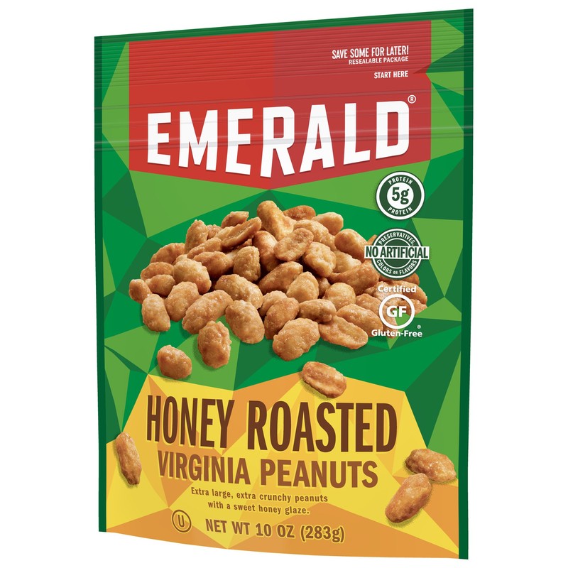 Emerald Virginia Peanuts, Honey Roasted, 10 Ounce (Pack of 6)