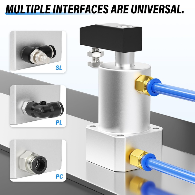 TAILONZ PNEUMATIC Right-Turn Cylinder Pneumatic Rotation Angle of 90 Degrees,