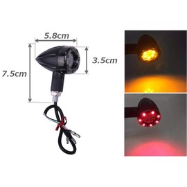 Karun Motorcycle Turn Signals 12V Universal Set of 4 Retro Lights