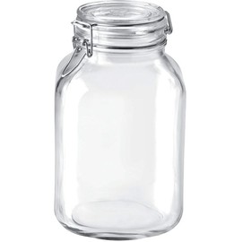Bormioli Rocco Fido Glass Square Jar, 3 Liter