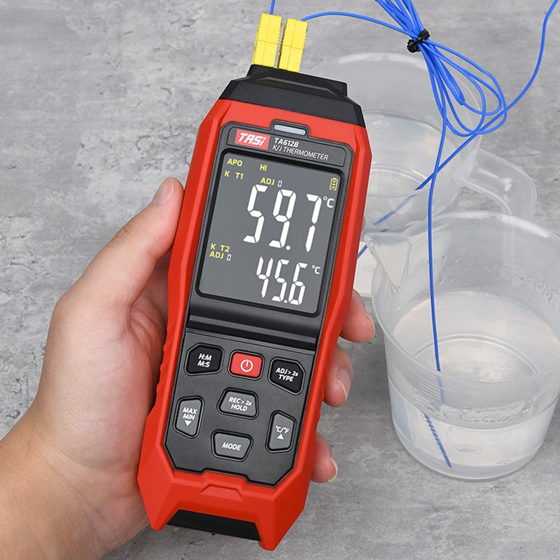 TASI TA612B 2 Channels K/ J Type Thermocouple Thermometer -200~1372℃/