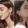 HEEYA Earrings Gold Hoop Earrings Silver 925 Post Earrings Gold-Plated