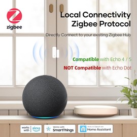 GDSanlian Zigbee Smart Contact Sensor, Smart Home Security System, Home Automation,Safety Protection,Window/Door Safeguard,Instant App Notification, Easy Installation, Real-Time Monistor, Hub Required