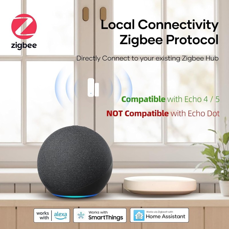 GDSanlian Zigbee Smart Contact Sensor, Smart Home Security System, Home