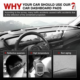 Autorder Dashboard Cover Mat for 2024 2025 Buick Envision Accessories Dash Cover Upgrade Velvet Dash Mat Sunshade Glare UV Rays Protector