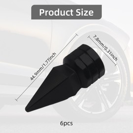 Tire Valve Stem Cap 4 pcs Spike Tire Valve Caps Aluminum Alloy Wheel Tire Valve Stem Caps orrosion Resistant, Universal Stem Covers for Cars Trucks Motorcycles SUVs and Bikes