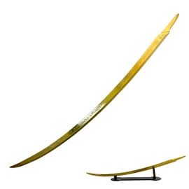 45" Full Length Gold Stainless Steel Hand of Melania Sword with Base - Collectible Weapon for Gamers and Fans