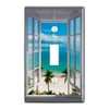 GRAPHICS & MORE Tropical Vacation Beach Ocean Window View Plastic