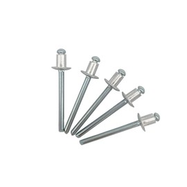 (Pack of 350 pcs) Blind Rivets 4.8 x 6 mm, Dome Head Open Type, DIN 7337, Aluminum Rivet and Steel Mandrel, Pop Rivets (350, 4.8 x 6 mm)