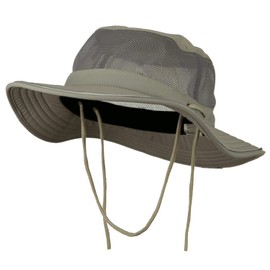 e4Hats.com Big Size Talson UV Mesh Bucket Hat - Grey 2XL-3XL
