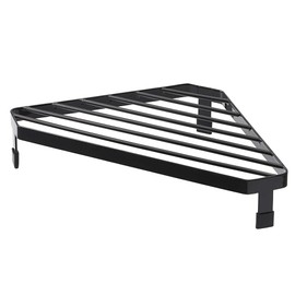 Aswalling Sink Dish Drainer Coated Steel Kitchen Sponge Holder Tool Corner Sink Sponge Drainer Black Easy to Use