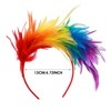 Lusofie Fascinator Headpiece Feather Hair Accessories 1920s Feather Headband Rainbow