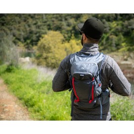 High Sierra Hydrahike 2.0 Hydration Backpack with 2L Reservoir, for Hiking, Biking, Camping, Traveling, Black, 16L