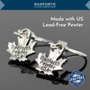 Danforth – Mini Maple Leaf Fall/Autumn Pewter Wire Earrings, 1/2”,