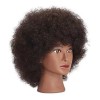 Training Head Cabeza De Maniqui Entrenamiento Cabello Natural Negro 25.4cm